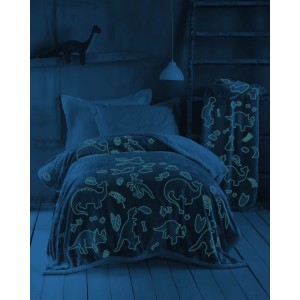 DINOLAND - ΚΟΥΒΕΡΤΟΠΑΠΛΩΜΑ ΚΟΥΝΙΑΣ LUMINUS (flannel fleece)